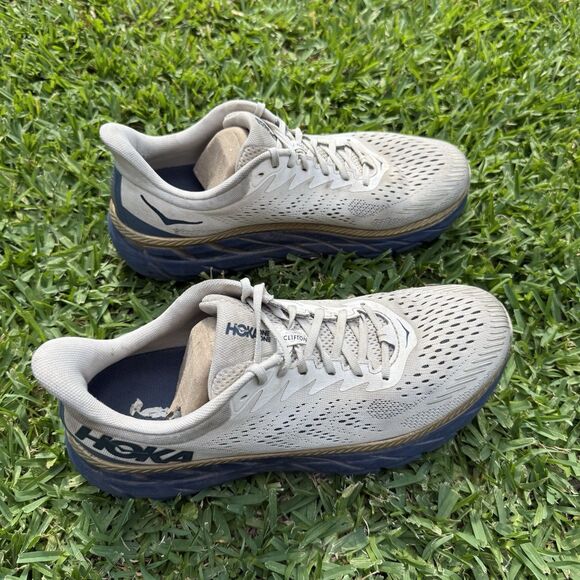 Hoka One One Clifton 7 Men Sz 11.5 Shoes Almond Milk 1110508 TVID Sneakers READ - Picture 5 of 11